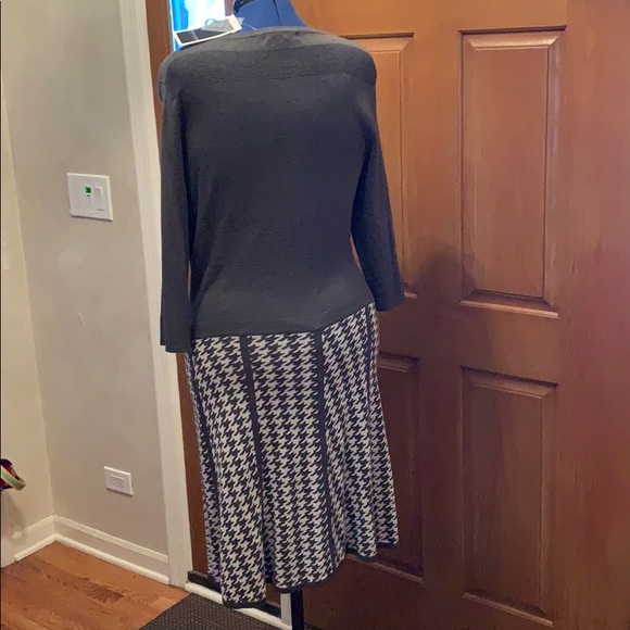 Gray and White Sweater Dress - Picture 2 of 5